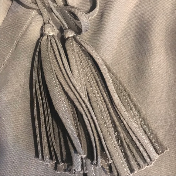 BCBGMaxAzria Grey Sheer Blouse - Size Medium - Picture 3 of 5